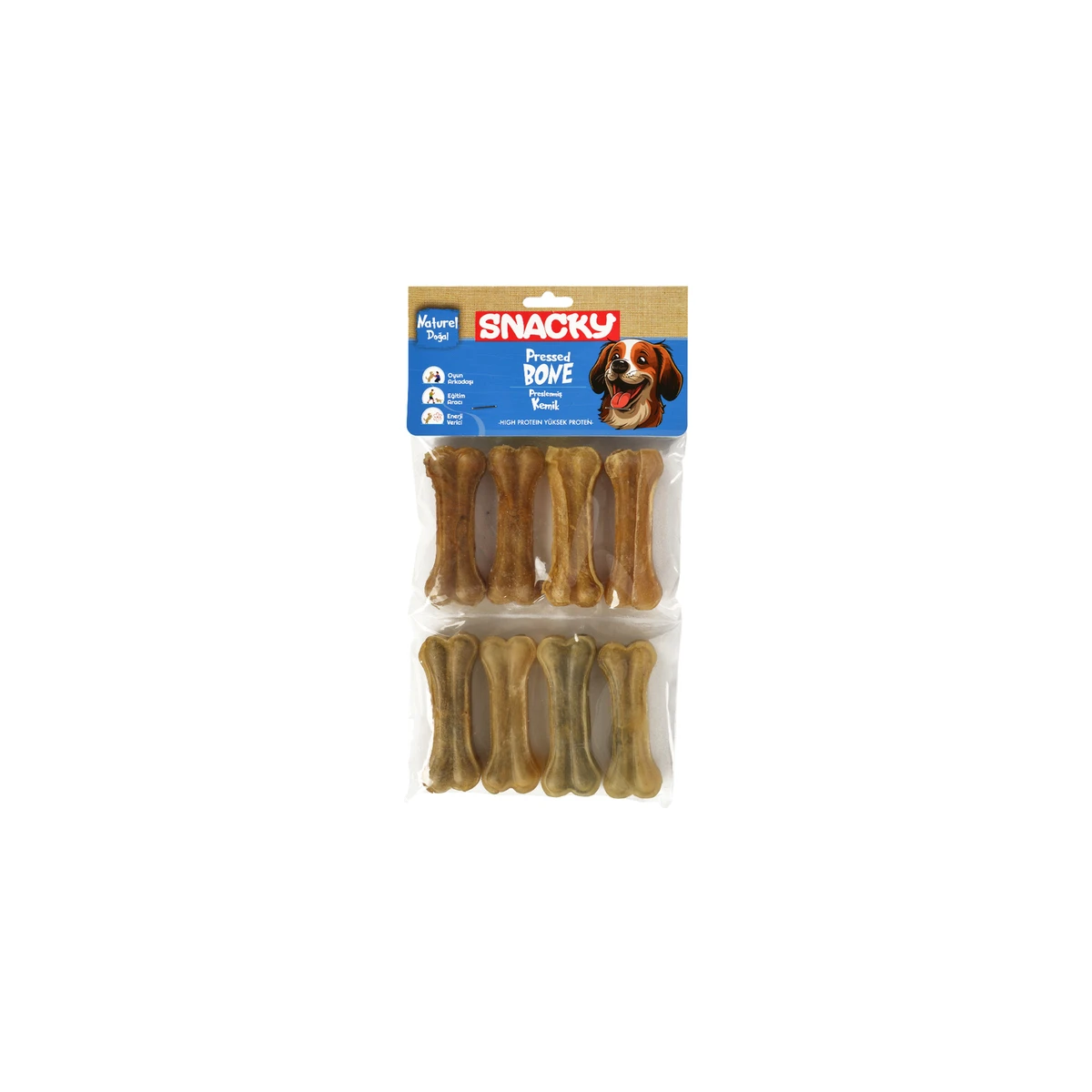 Snacky Nat. Köpek Çiğneme Kemiği 7,5cm *8'li *180g