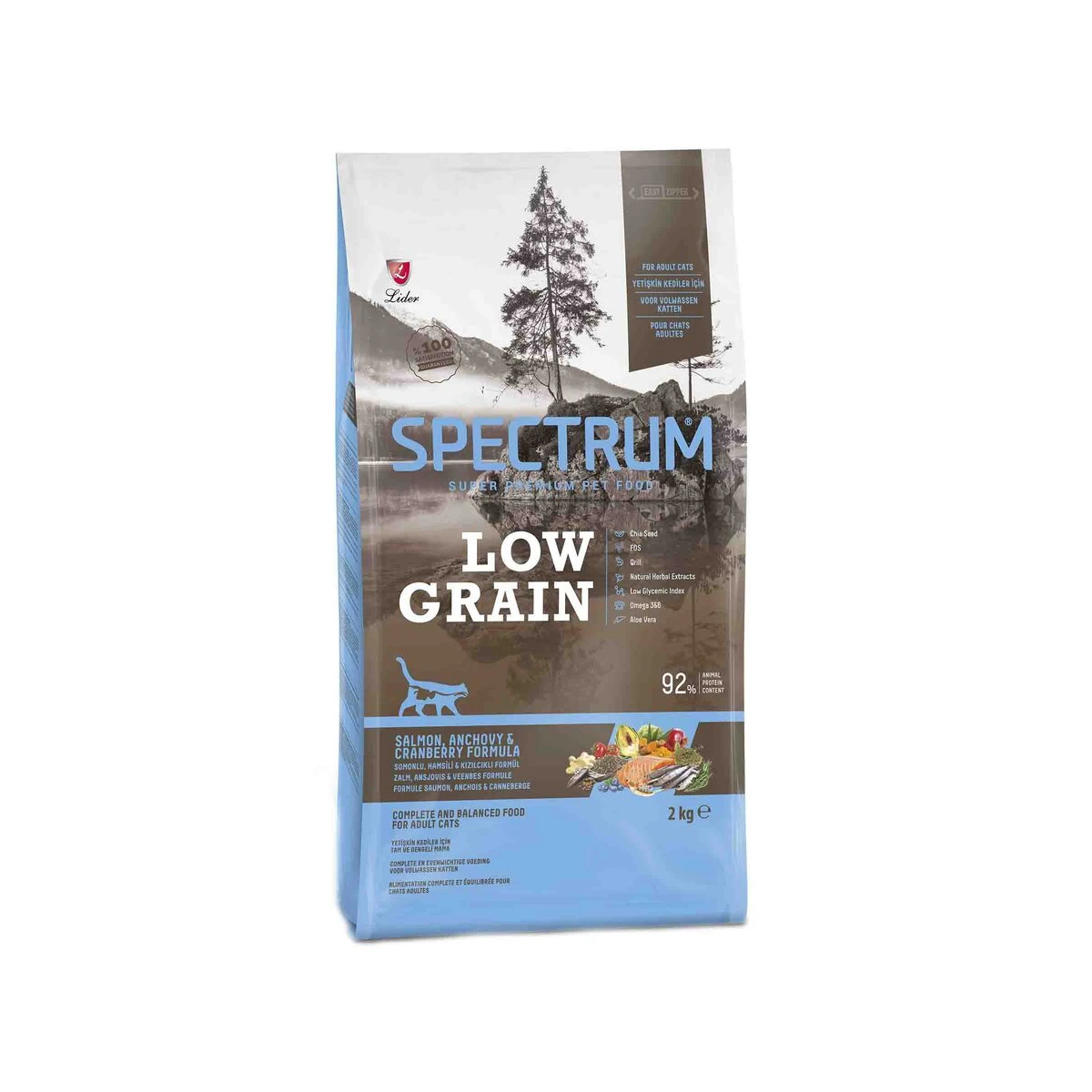 Spectrum Düşük Tahıllı Somon Hamsi ve Kızılcıklı Yetişkin Kedi Maması 2kg