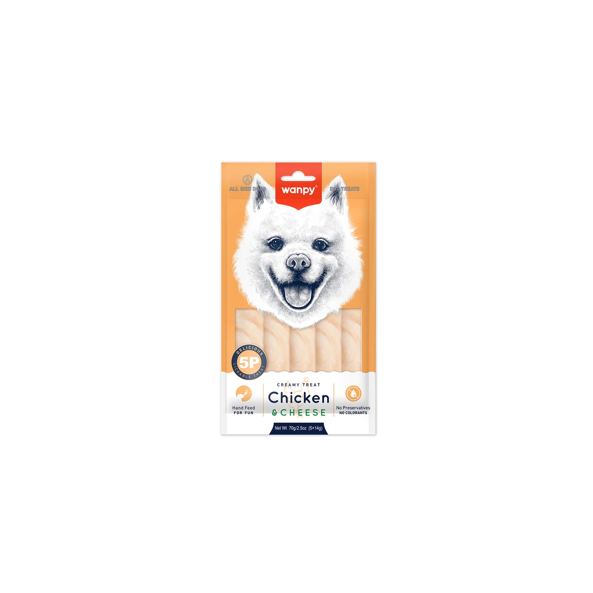 Wanpy Tavuklu&Peynirli Krema Köpek Ödülü 5x14g